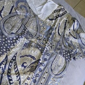 Paisley Print V-Neck Dress